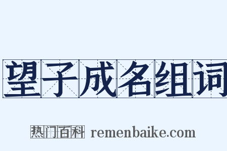 望子成名组词是什么意思的图片
